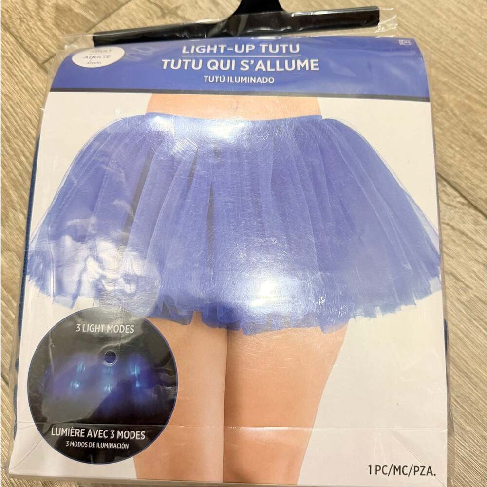 Light Up Blue Tutu Adult One Size NEW